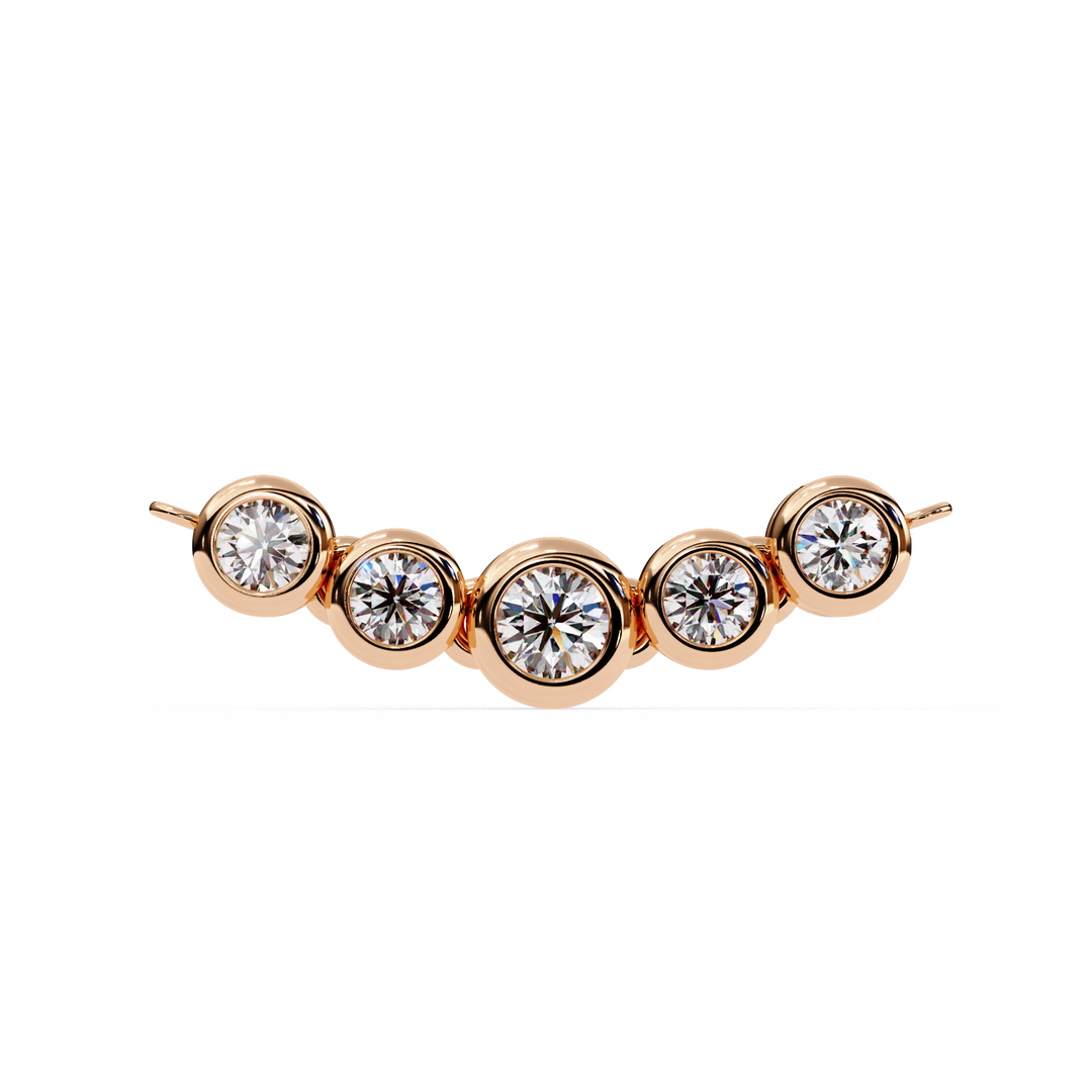 Elegant 5 Stone Lab Diamond Pendant