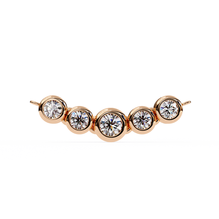 Elegant 5 Stone Lab Diamond Pendant