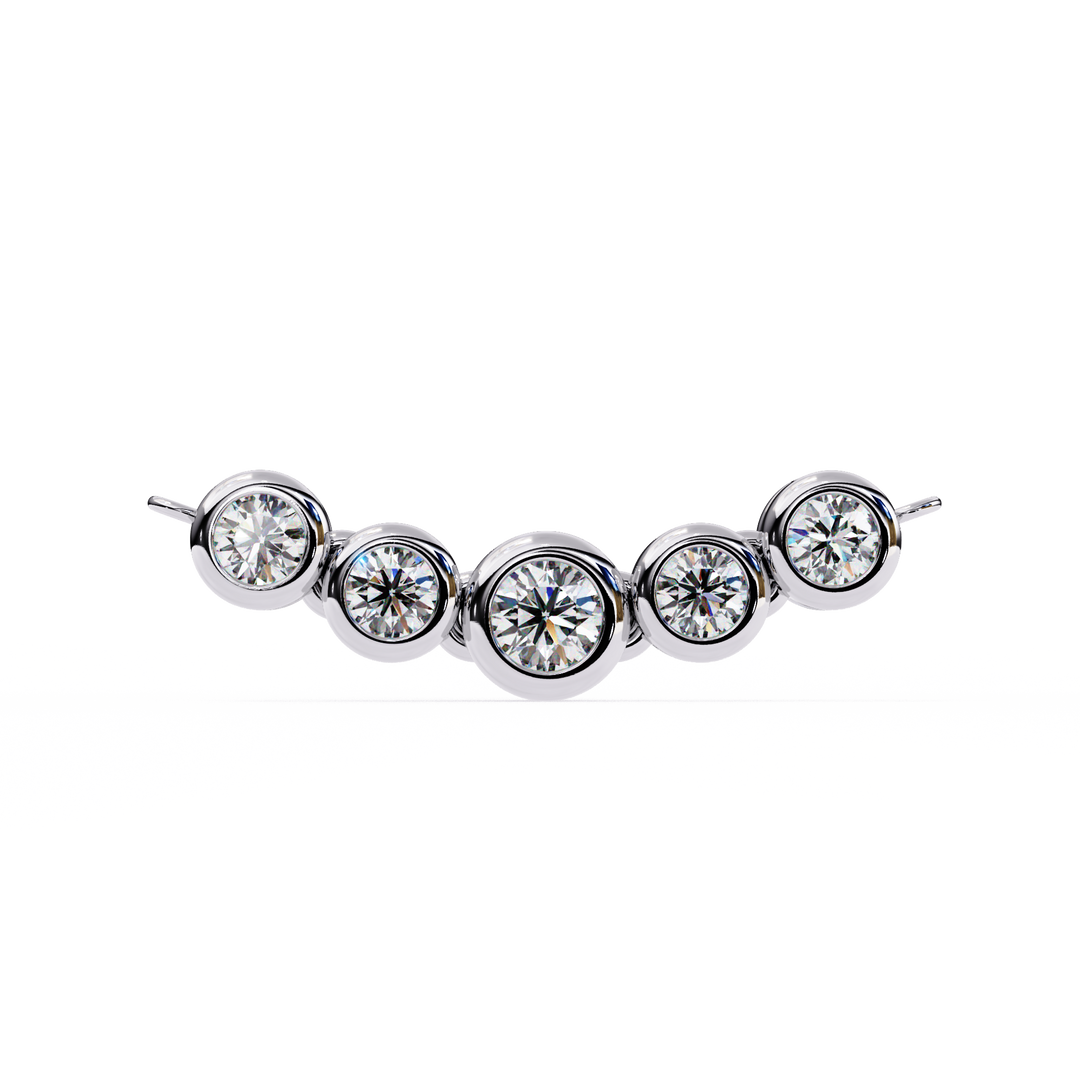 Elegant 5 Stone Lab Diamond Pendant