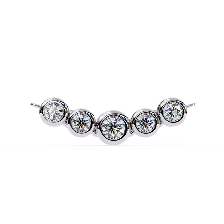Elegant 5 Stone Lab Diamond Pendant