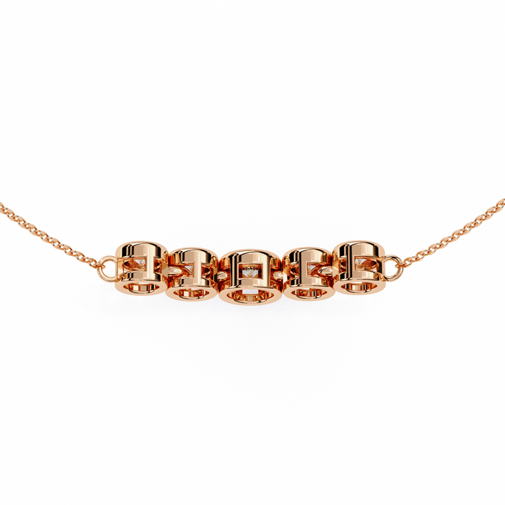 Elegant 5 Stone Lab Diamond Pendant